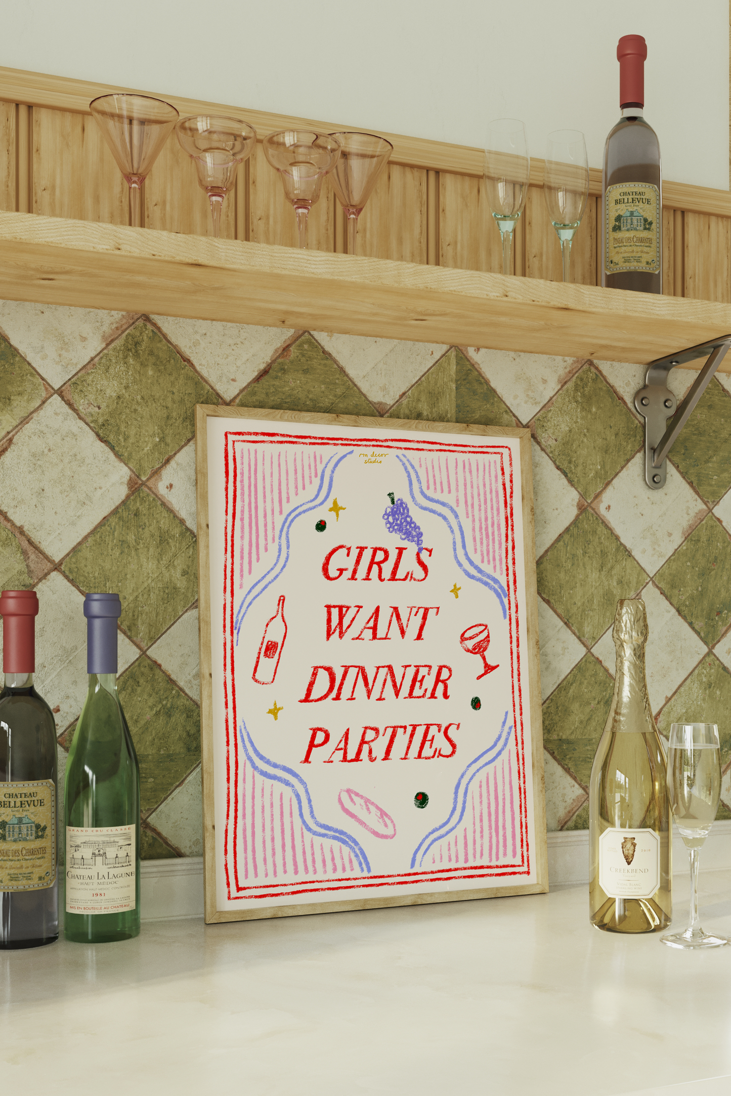 Girls Want Dinner Parties Art Print