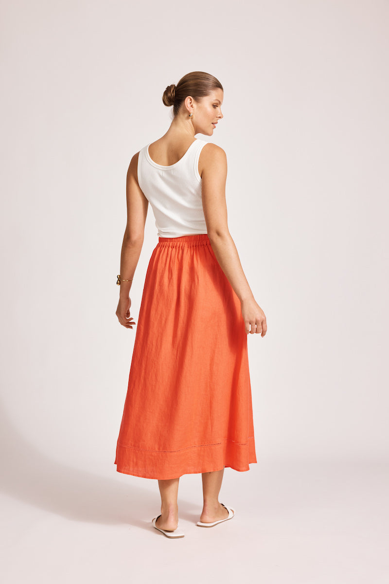 Miramar Maxi Skirt, Coral