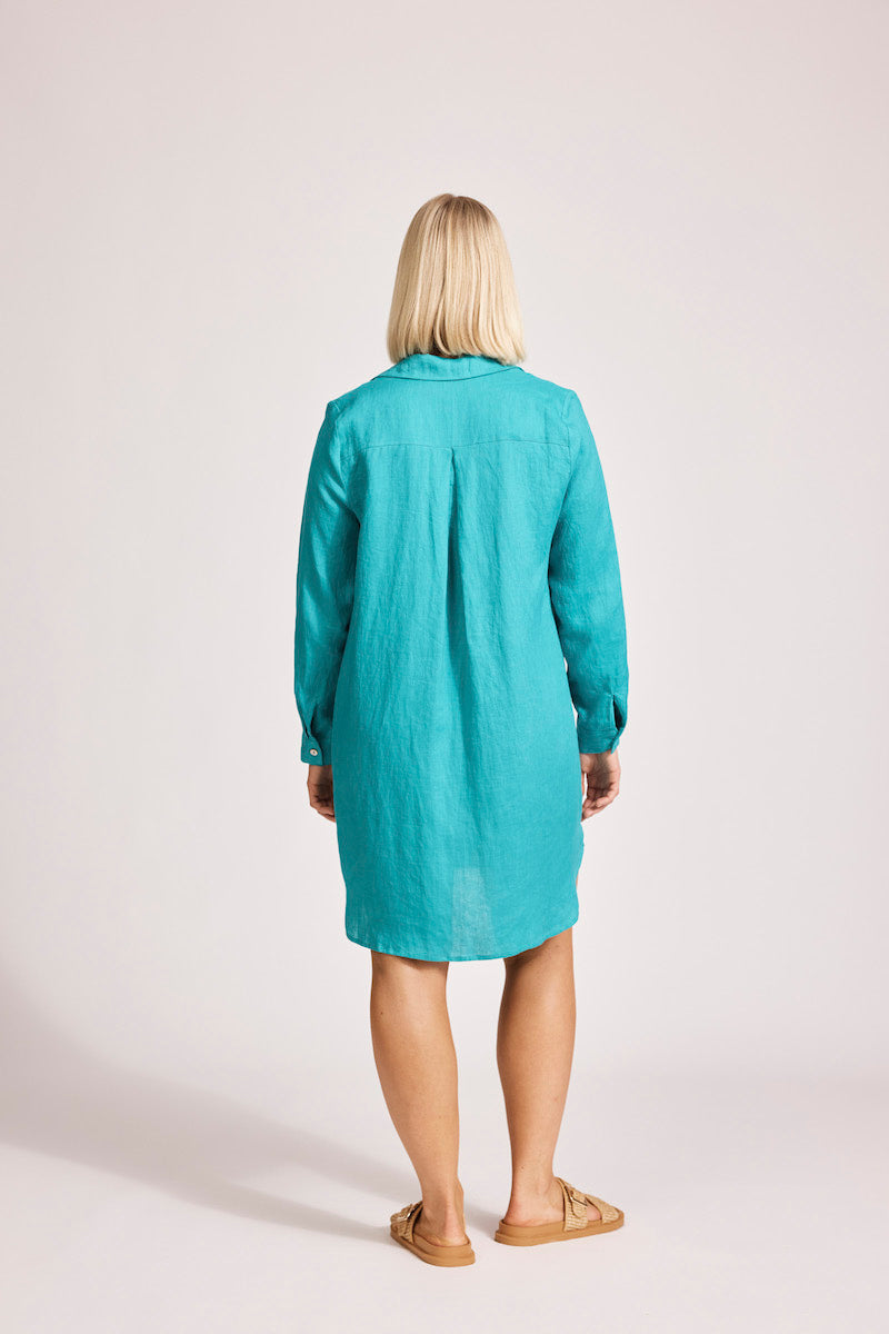 Miramar Shirt Dress, Lagoon