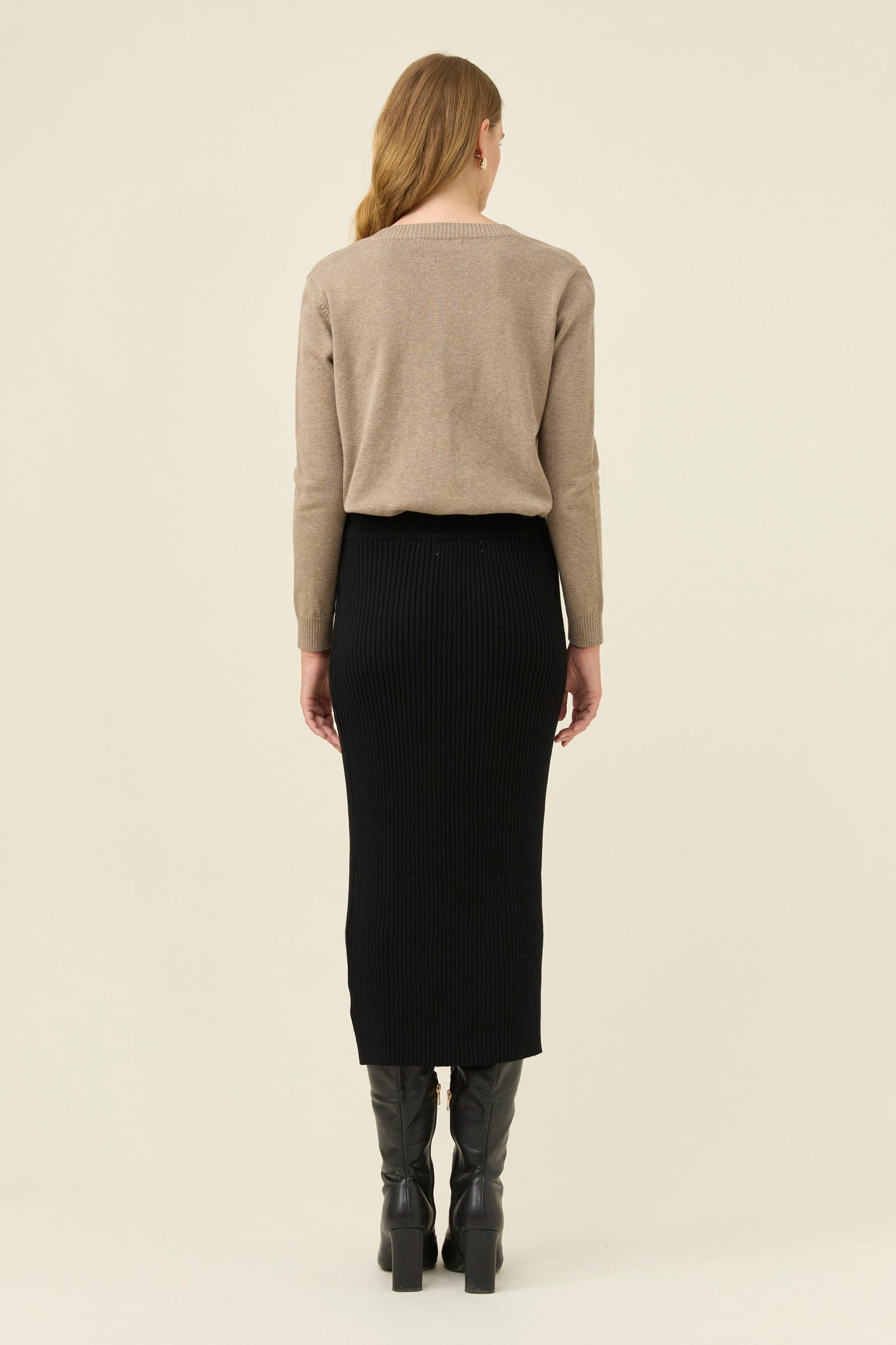 Juno Knit Skirt, Onyx