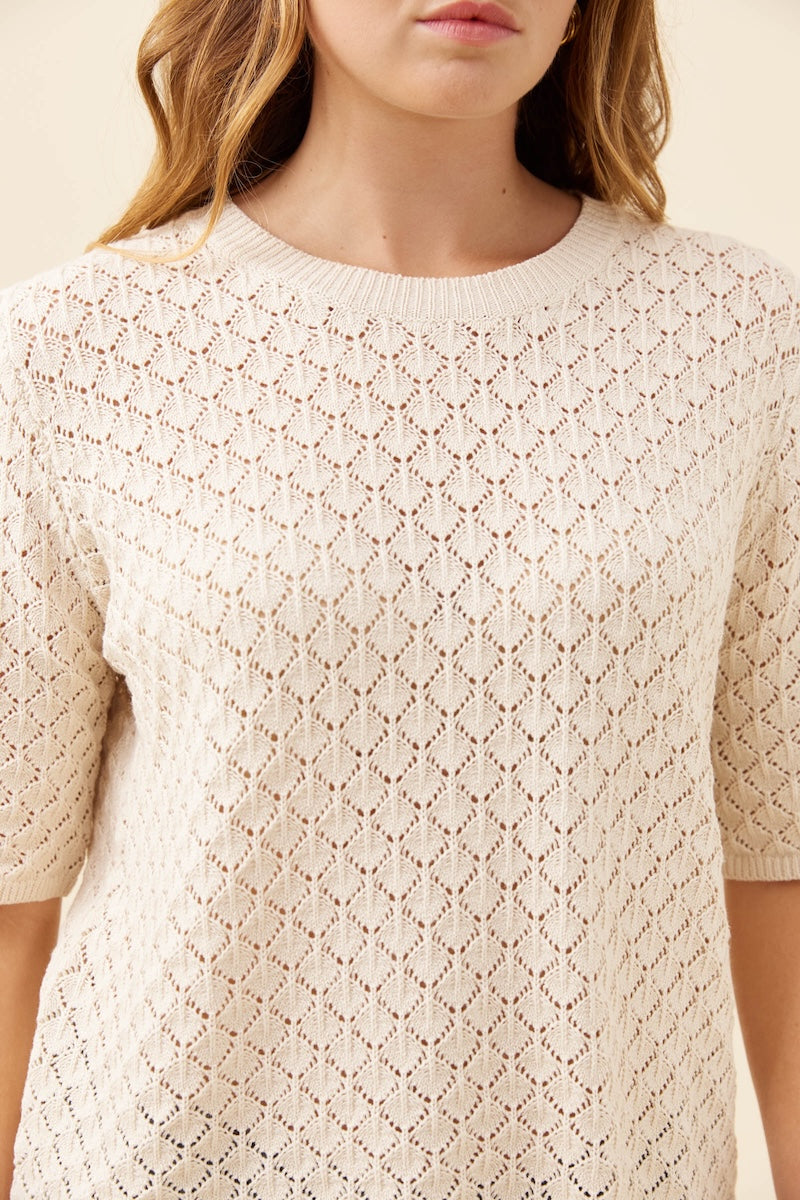 Mia Knit T-Shirt, Canvas