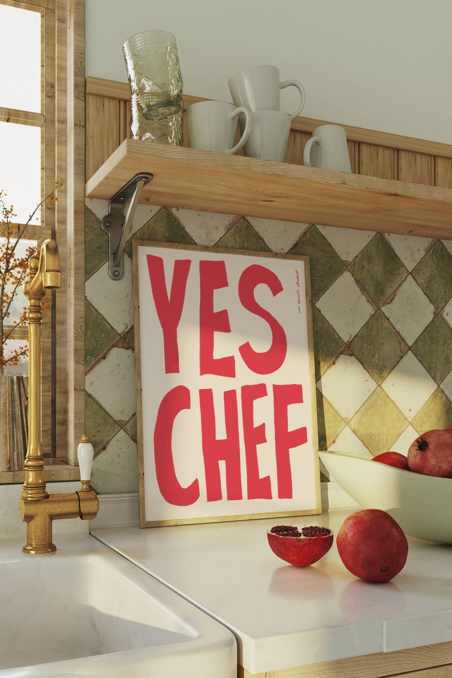 Yes Chef Art Print