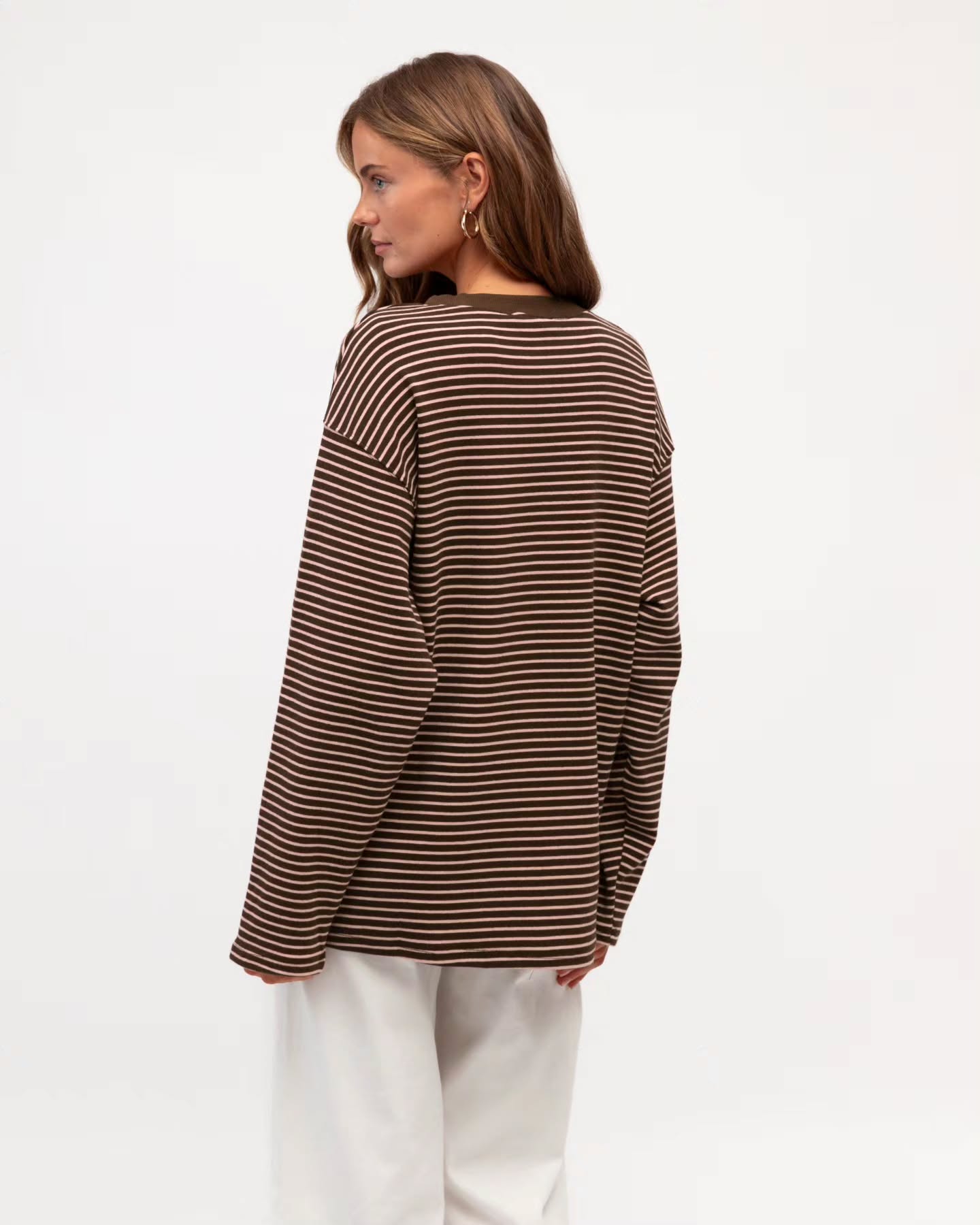 Maddi Long Sleeve Tee, Pink