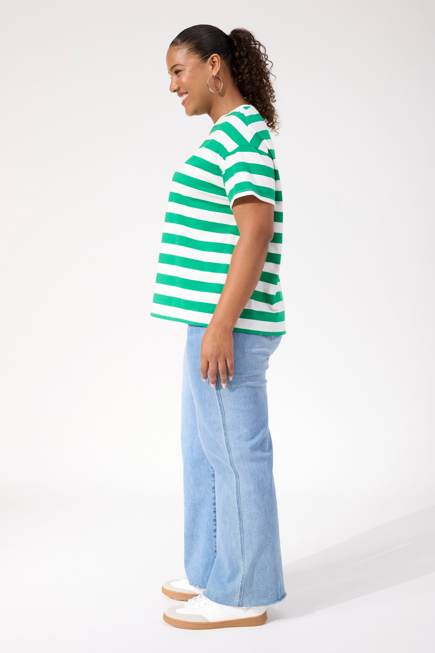 Columbus Stripe T-Shirt, Green