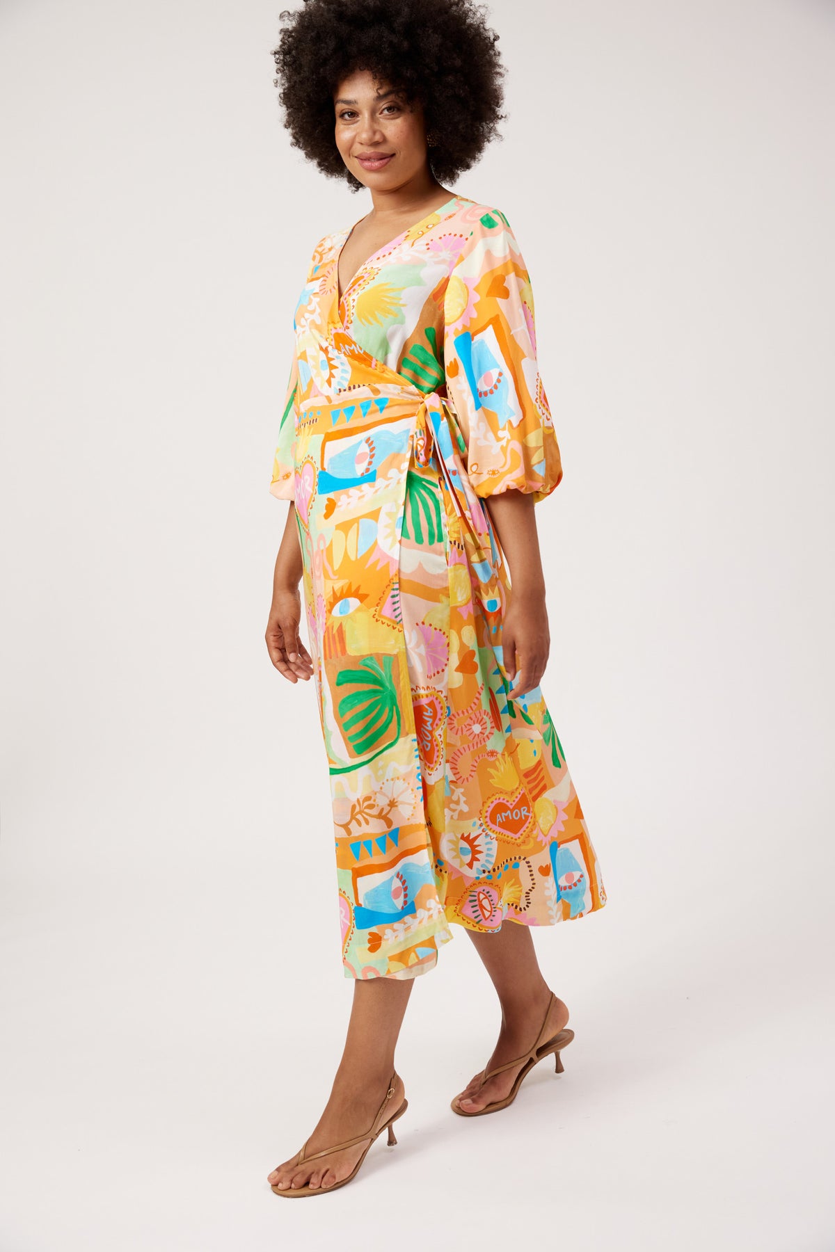 Mykonos Wrap Midi Dress
