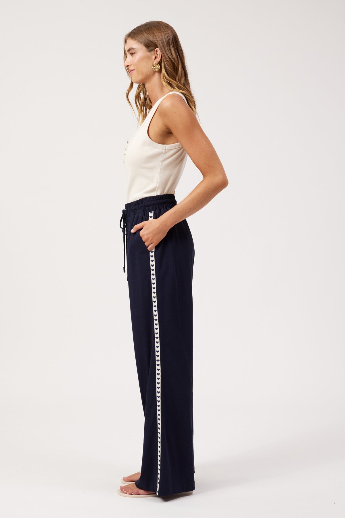 Elba Heart Pant, Navy