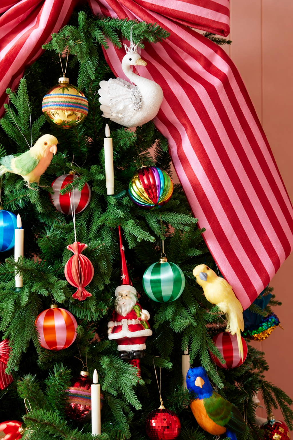 Silk Pop Stripe Baubles