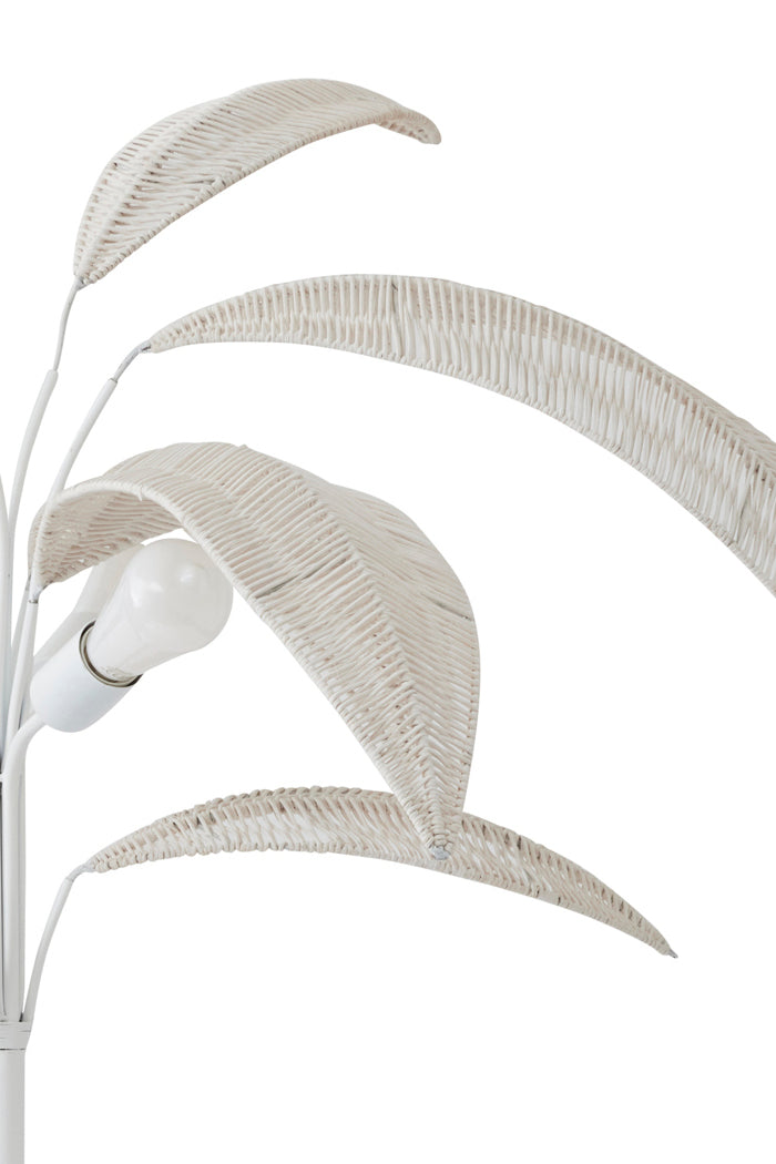 Palm Rattan Floor Lamp