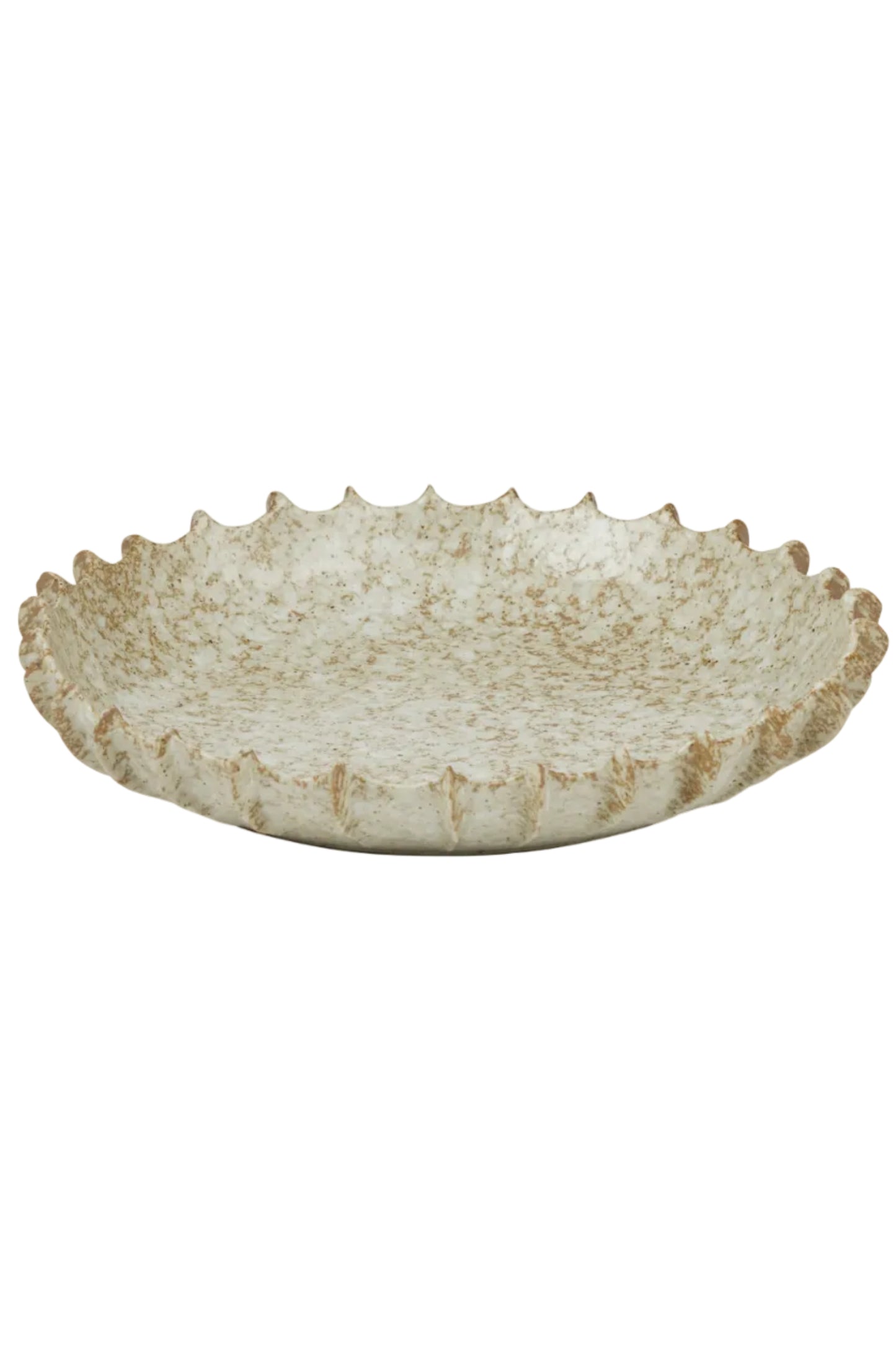 Decorative ceramic bowl with textured surface on a white background