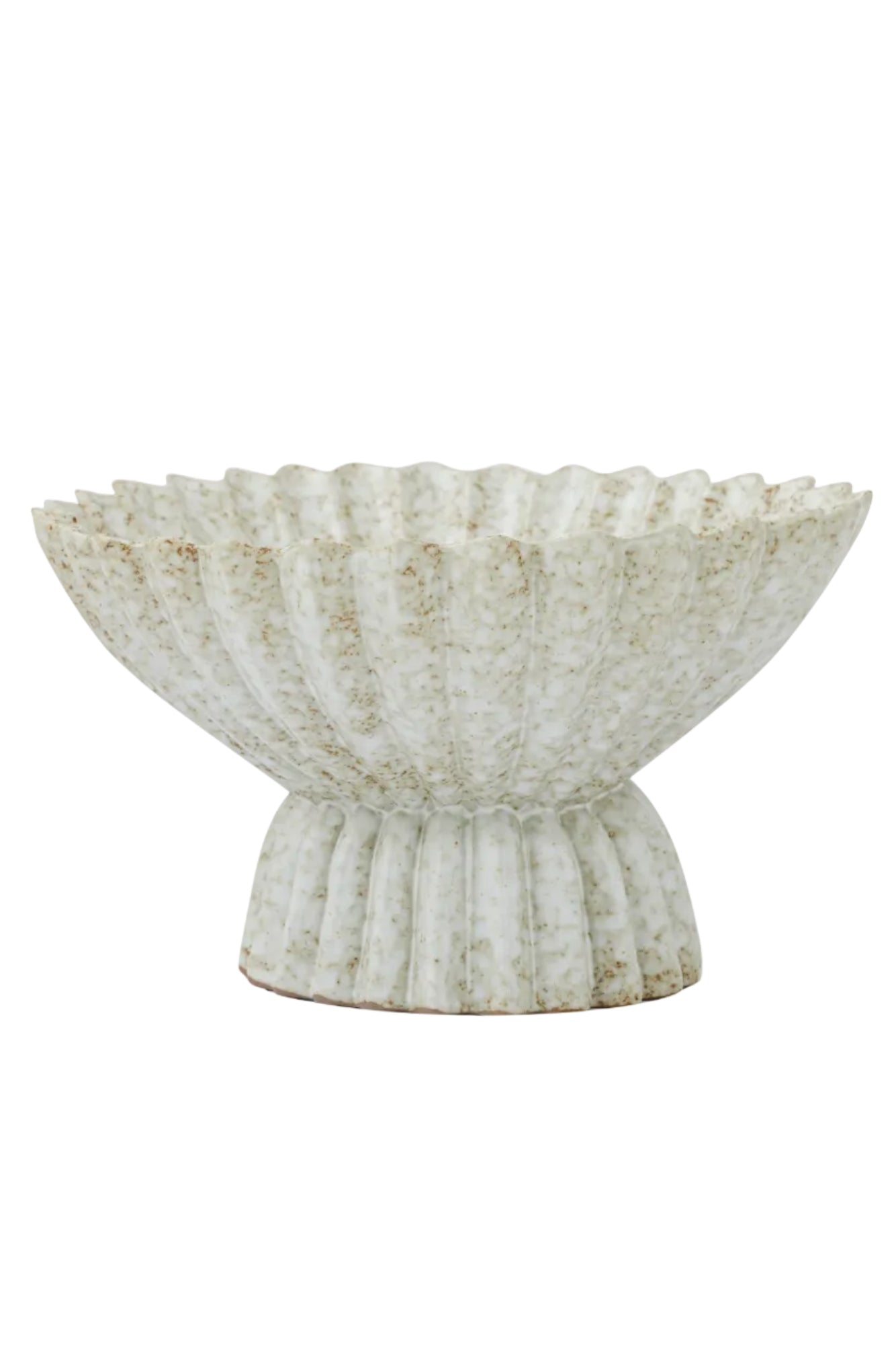 Decorative ceramic bowl with a textured surface on a white background