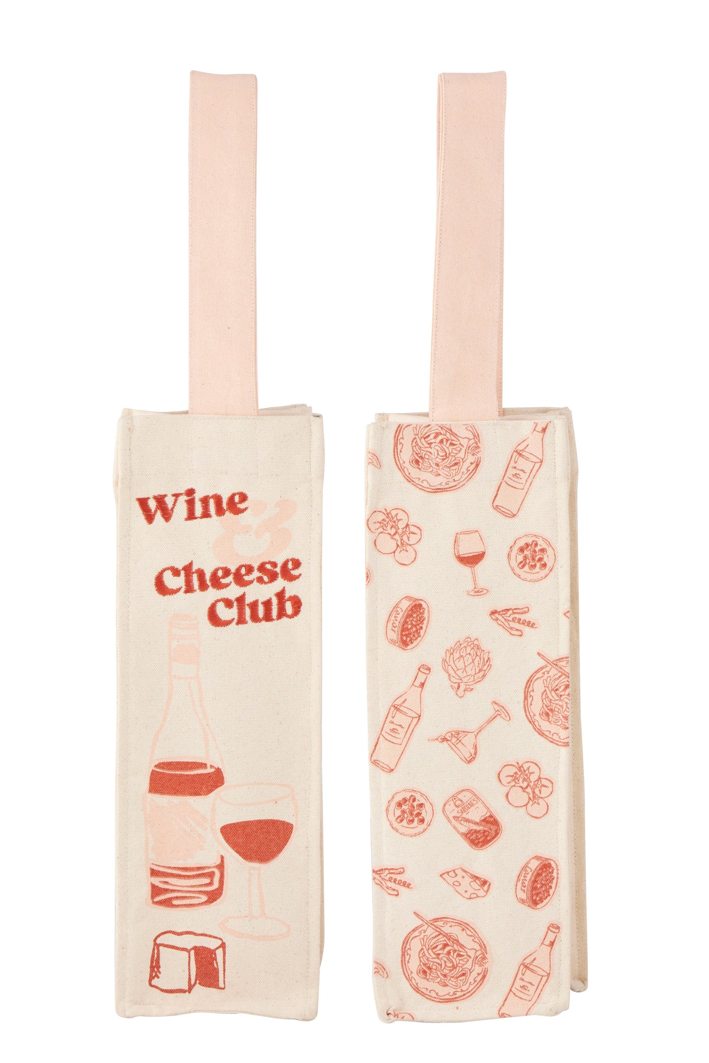 Wine Cheese Club Bottle Bag