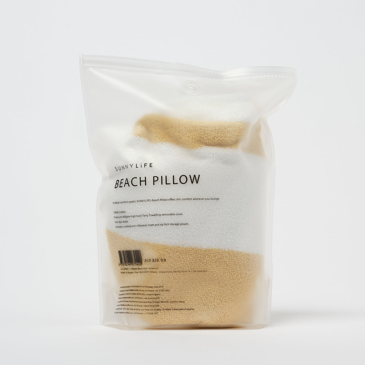 Beach Pillow, Butternut
