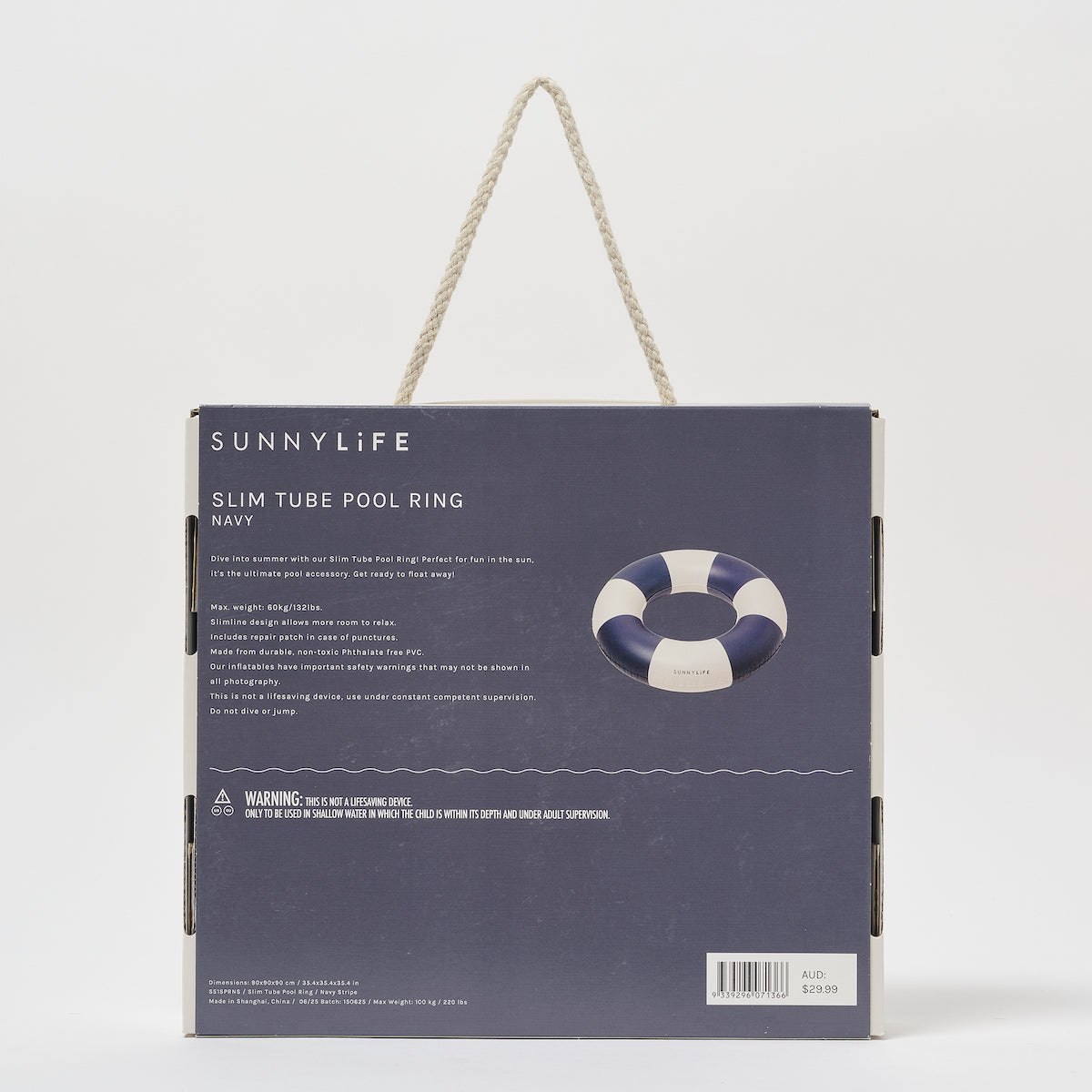 Slim Pool Ring, Navy