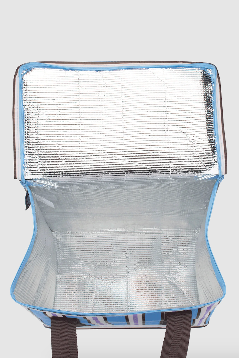 Cooler Bag, Choc Blue Stripe
