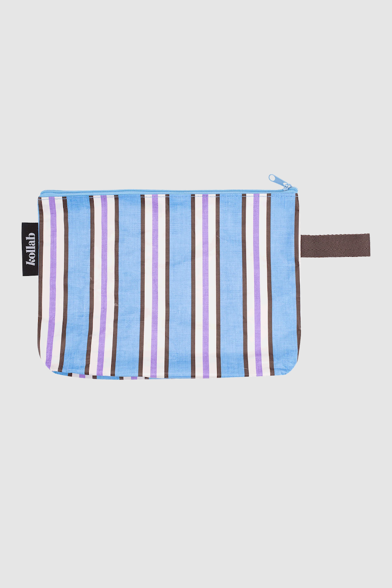 Clutch, Choc Blue Stripe