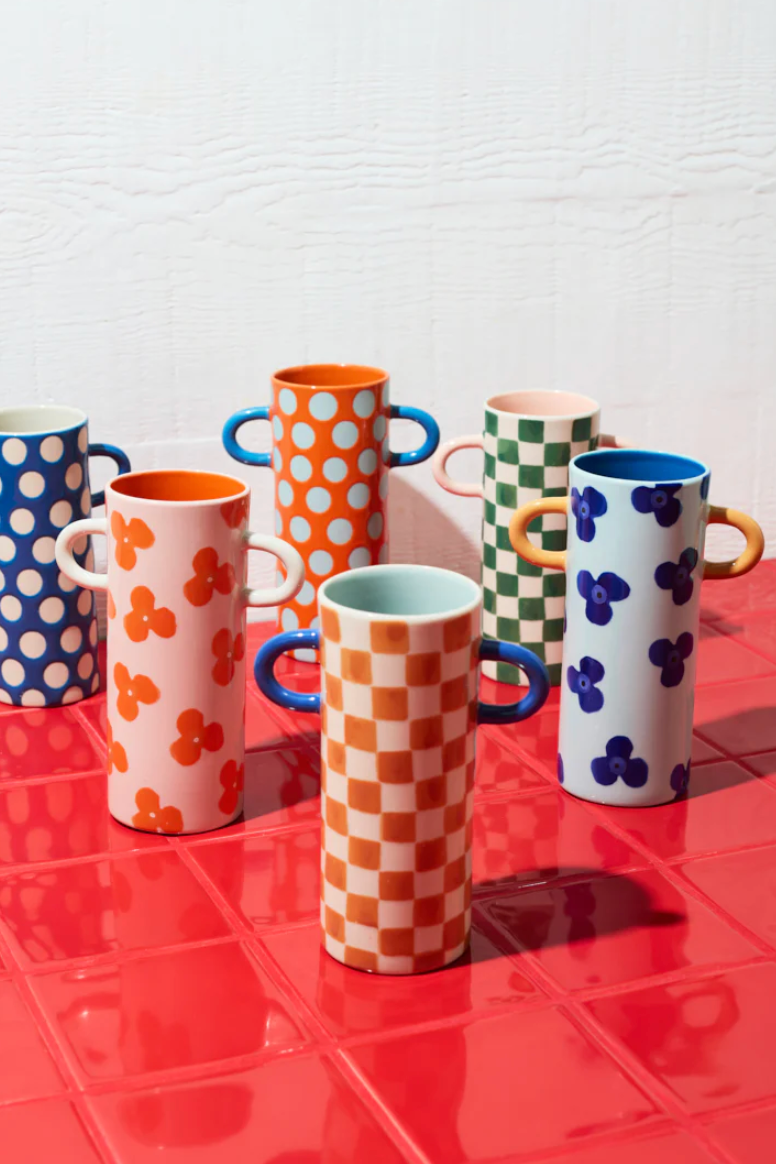 Griffe Vase, Sky Navy Floral