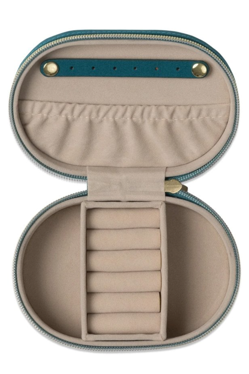 Oval Jewellery Case, Teal Moon