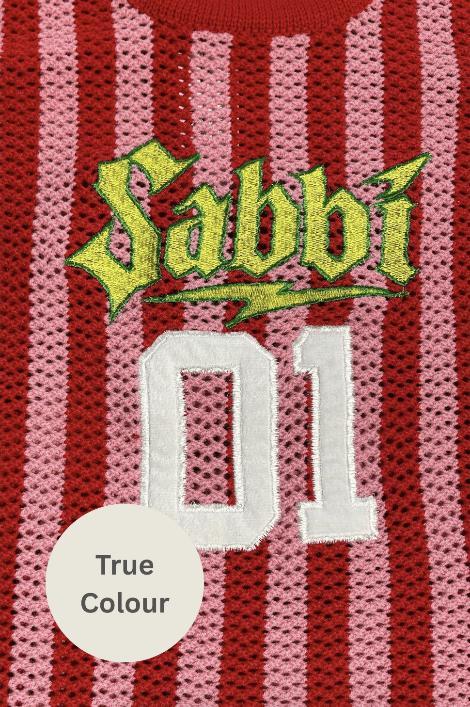 The Knit B-Ball Singlet, Red and Pink