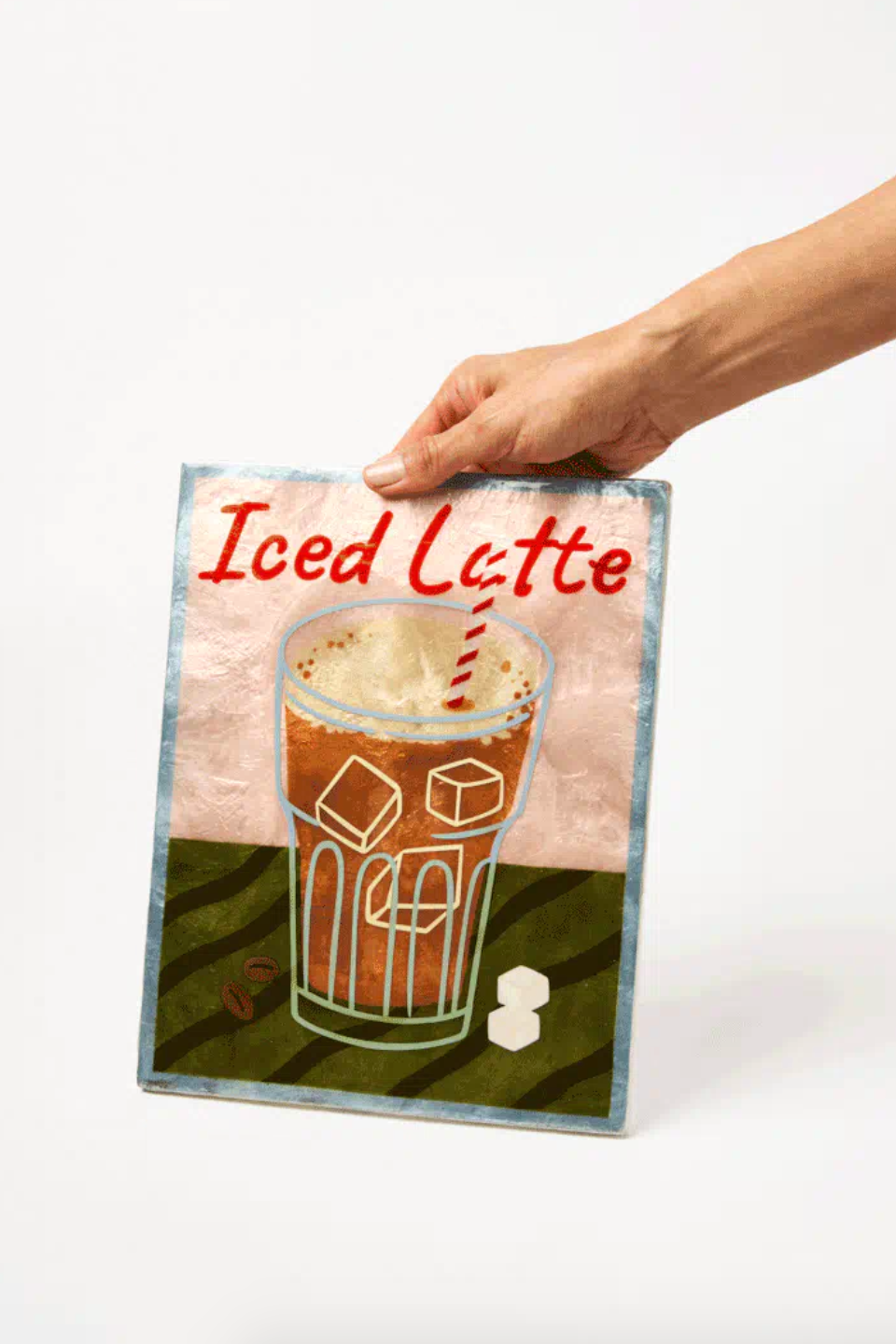 Barista Iced Latte Wall Art