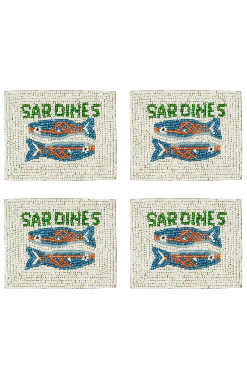 Sardines Beaded Coasters