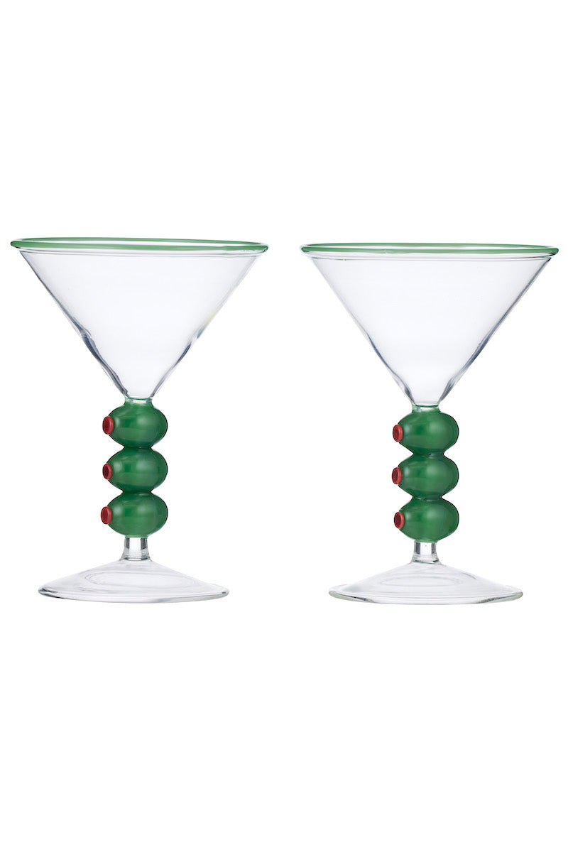 Olive Martini Glasses