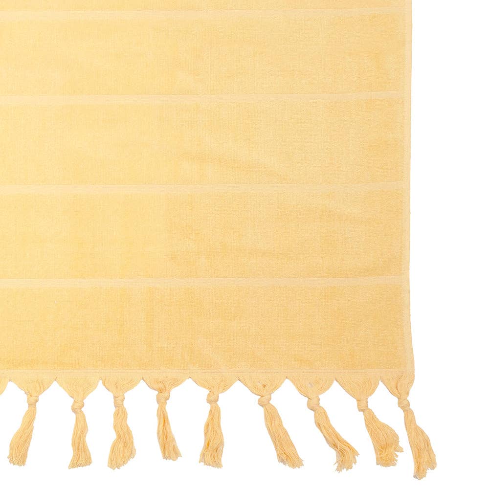 Santorini Beach Towel, Custard