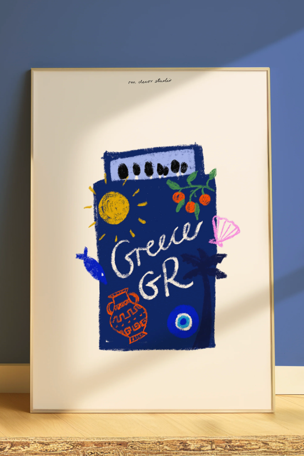 Greece Matchbox Print