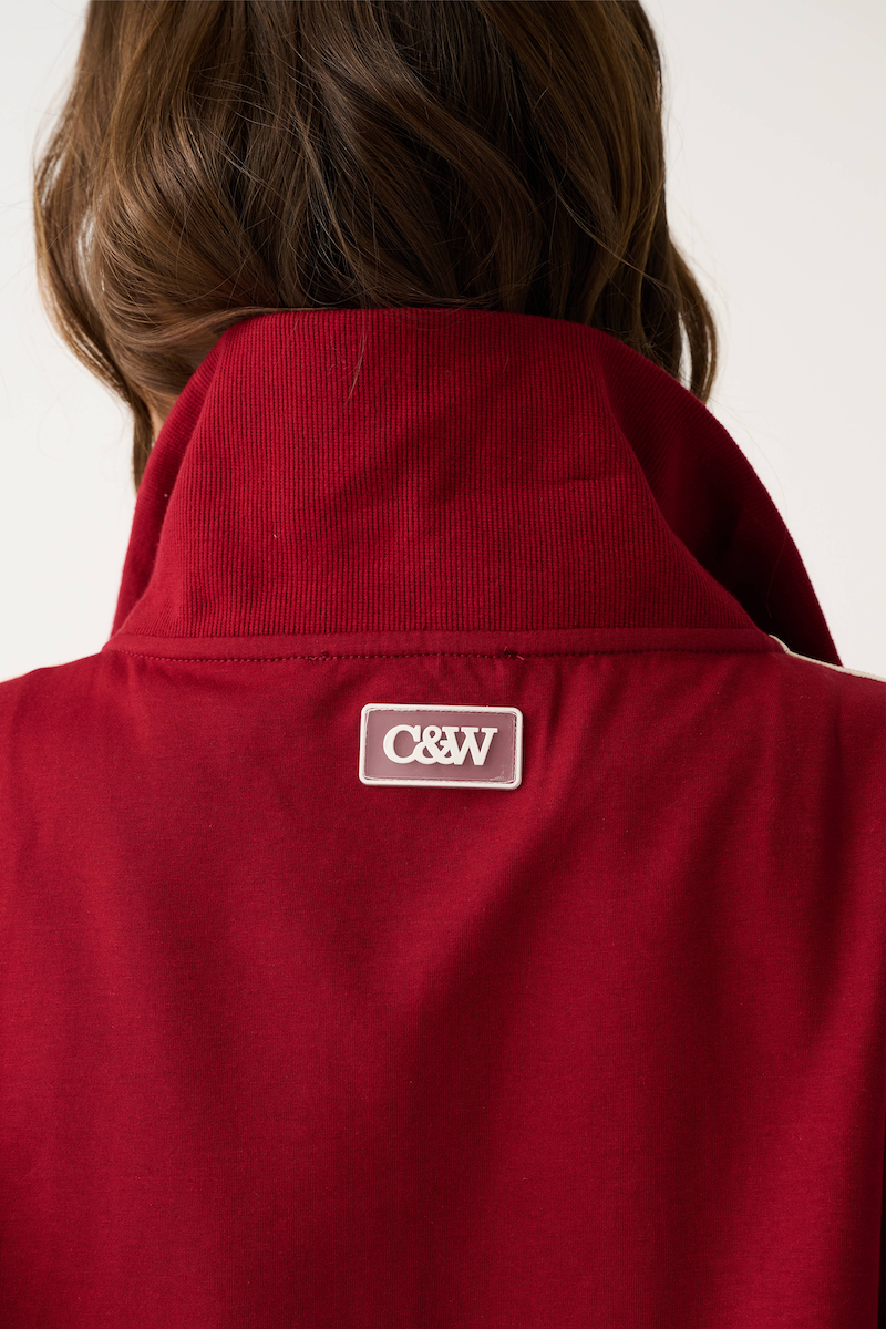 Corey Zip Through Sweater, Mulberry