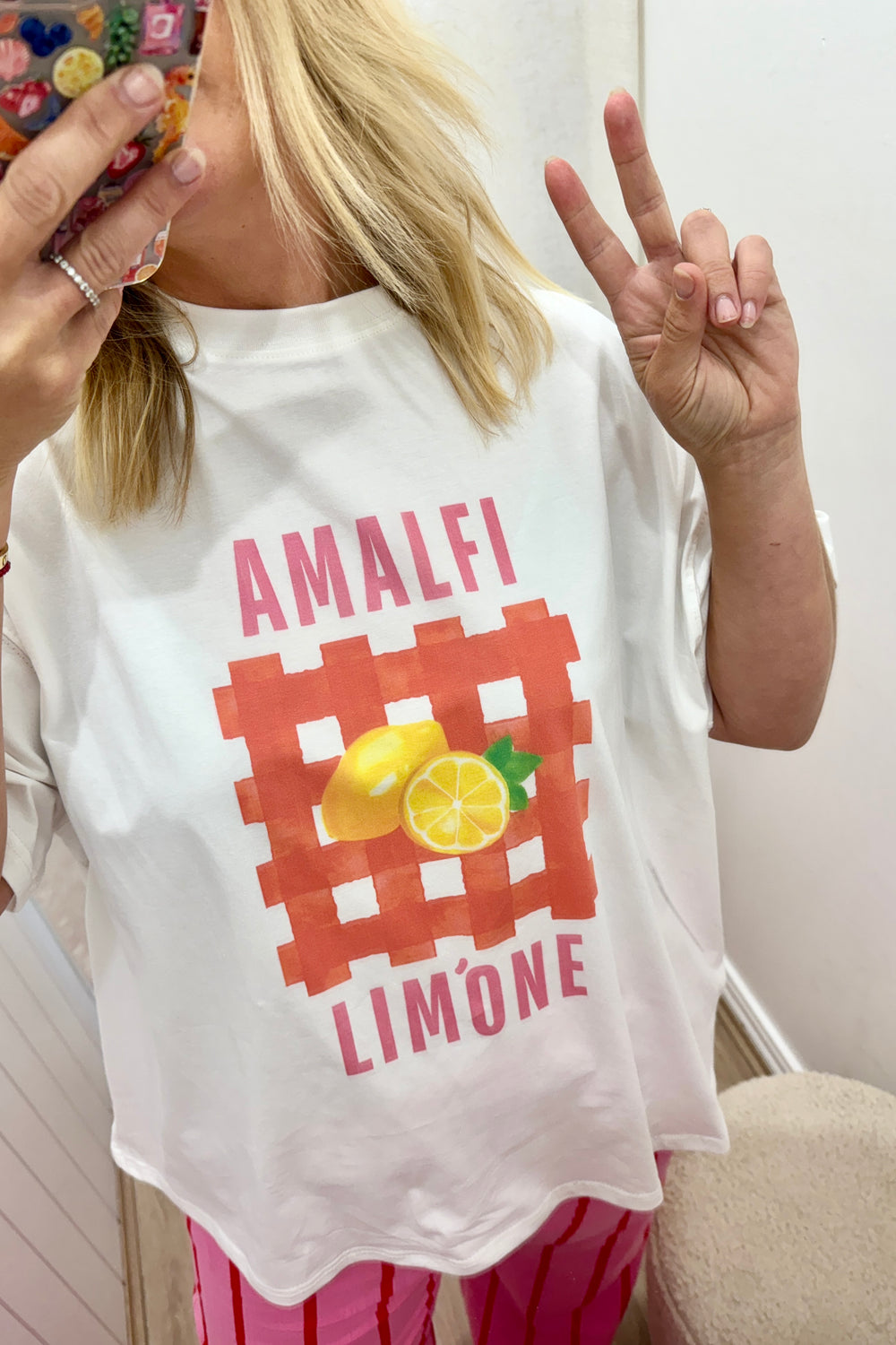 Amalfi Limone Tee, White