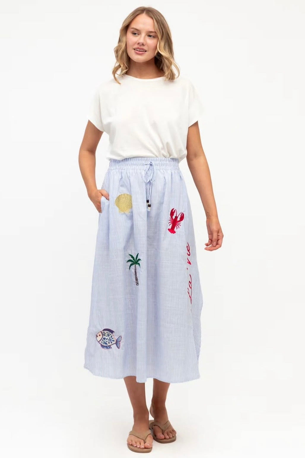 Marinere Embroidered Skirt