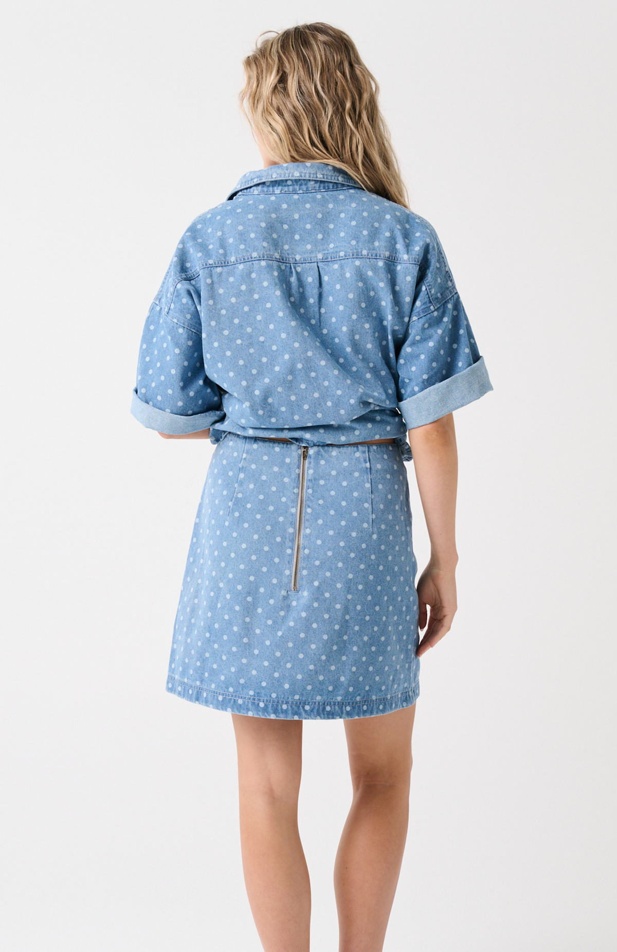 Lenny Skirt, Spot Denim
