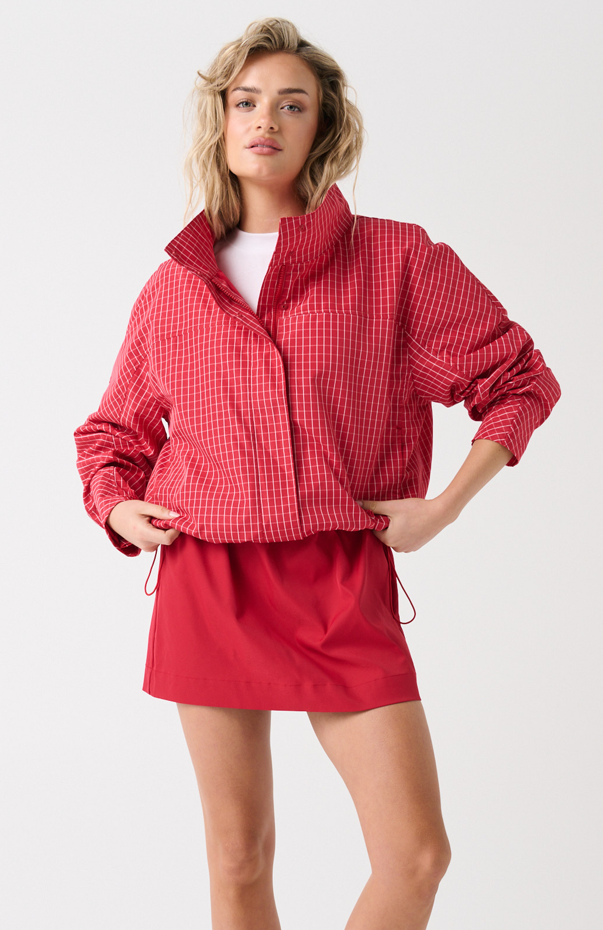 Beau Spray Jacket, Red Check