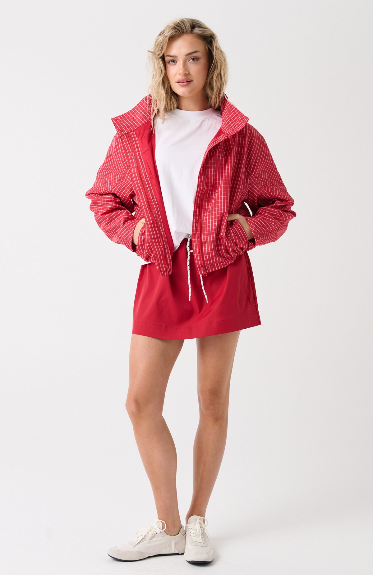 Beau Spray Jacket, Red Check
