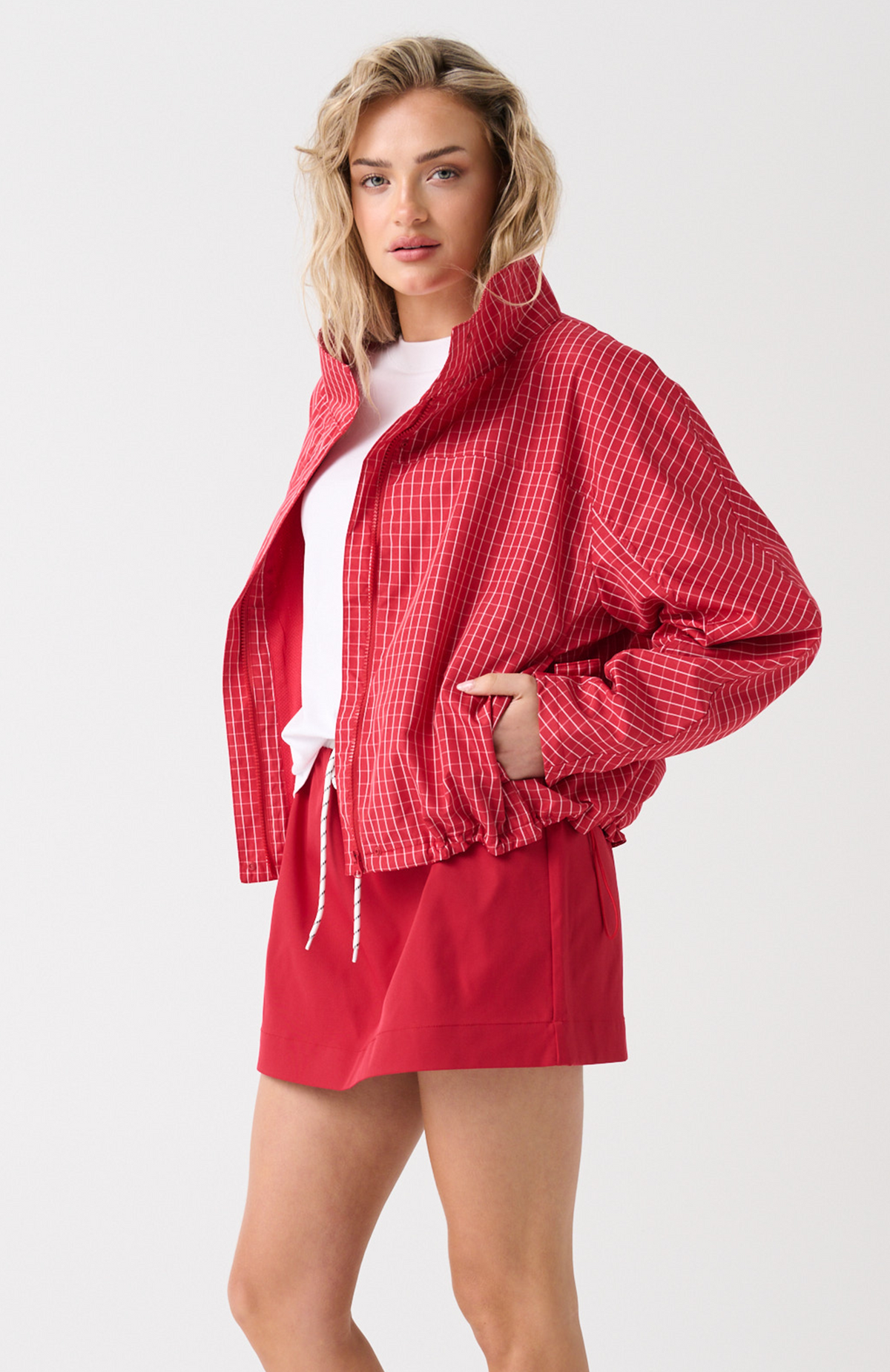 Beau Spray Jacket, Red Check