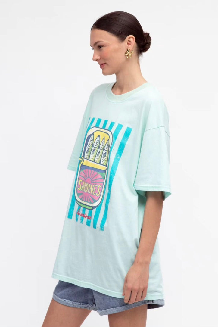 Sardines Tee, Blue