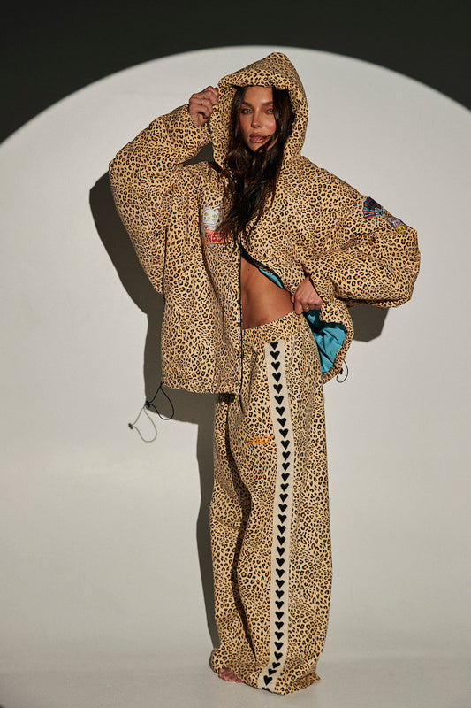 Raving Hearts Pants, Leopard