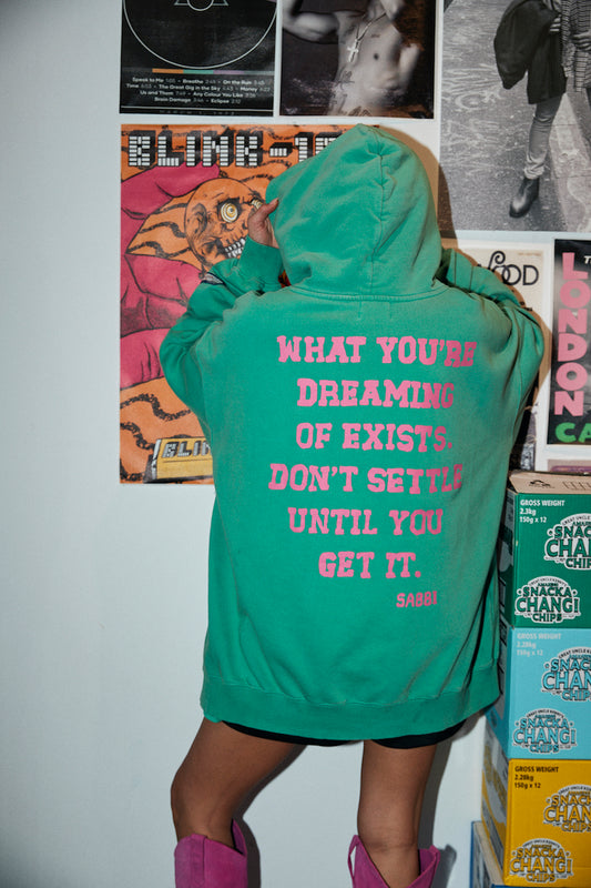 Self Love Club Hoodie, Green FINAL SALE