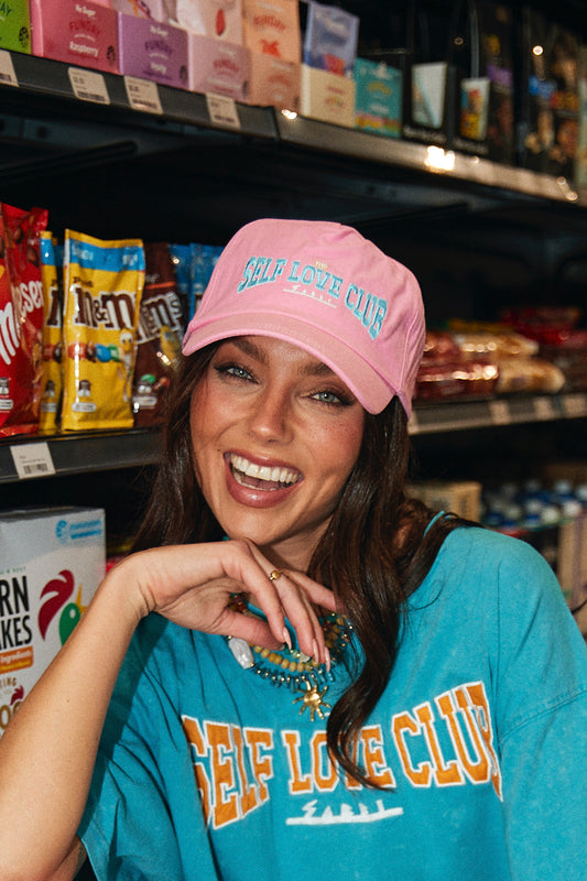 Self Love Club Cap, Pink FINAL SALE