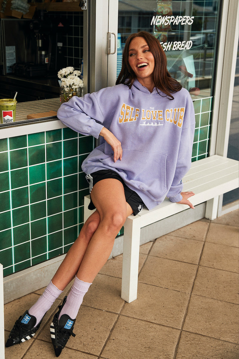 Self Love Club Hoodie, Purple FINAL SALE