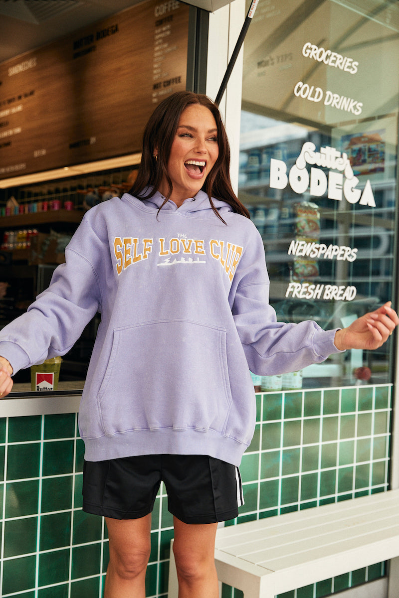 Self Love Club Hoodie, Purple FINAL SALE