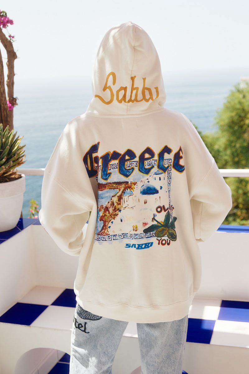 The Love Notes Greece Hoodie, Marshmallow