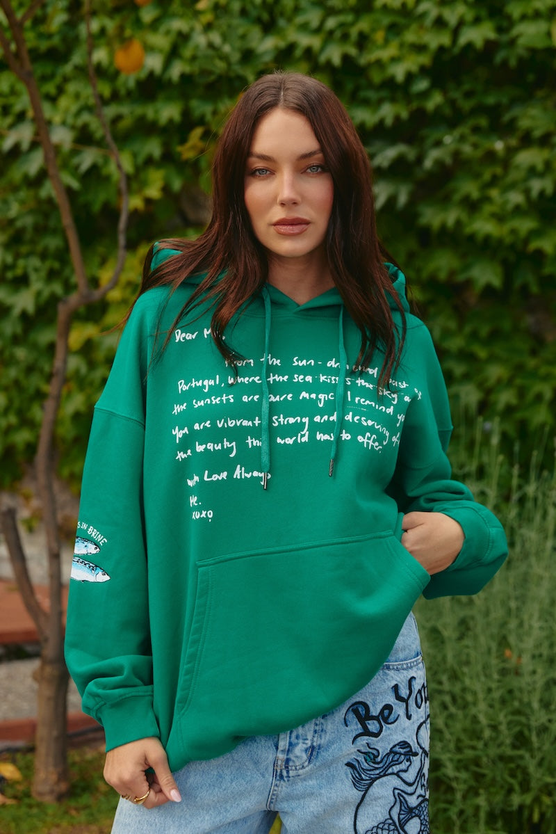 The Love Notes Portugal Hoodie, Green