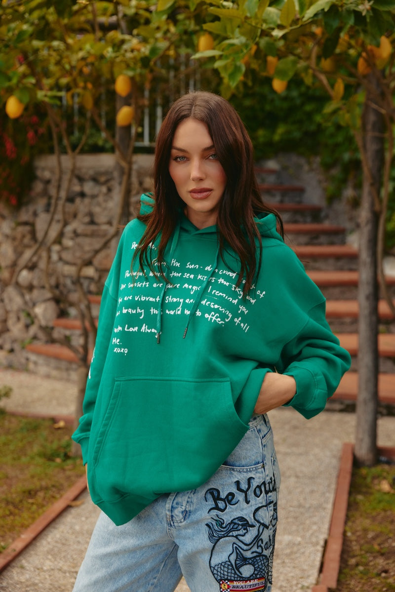 The Love Notes Portugal Hoodie, Green