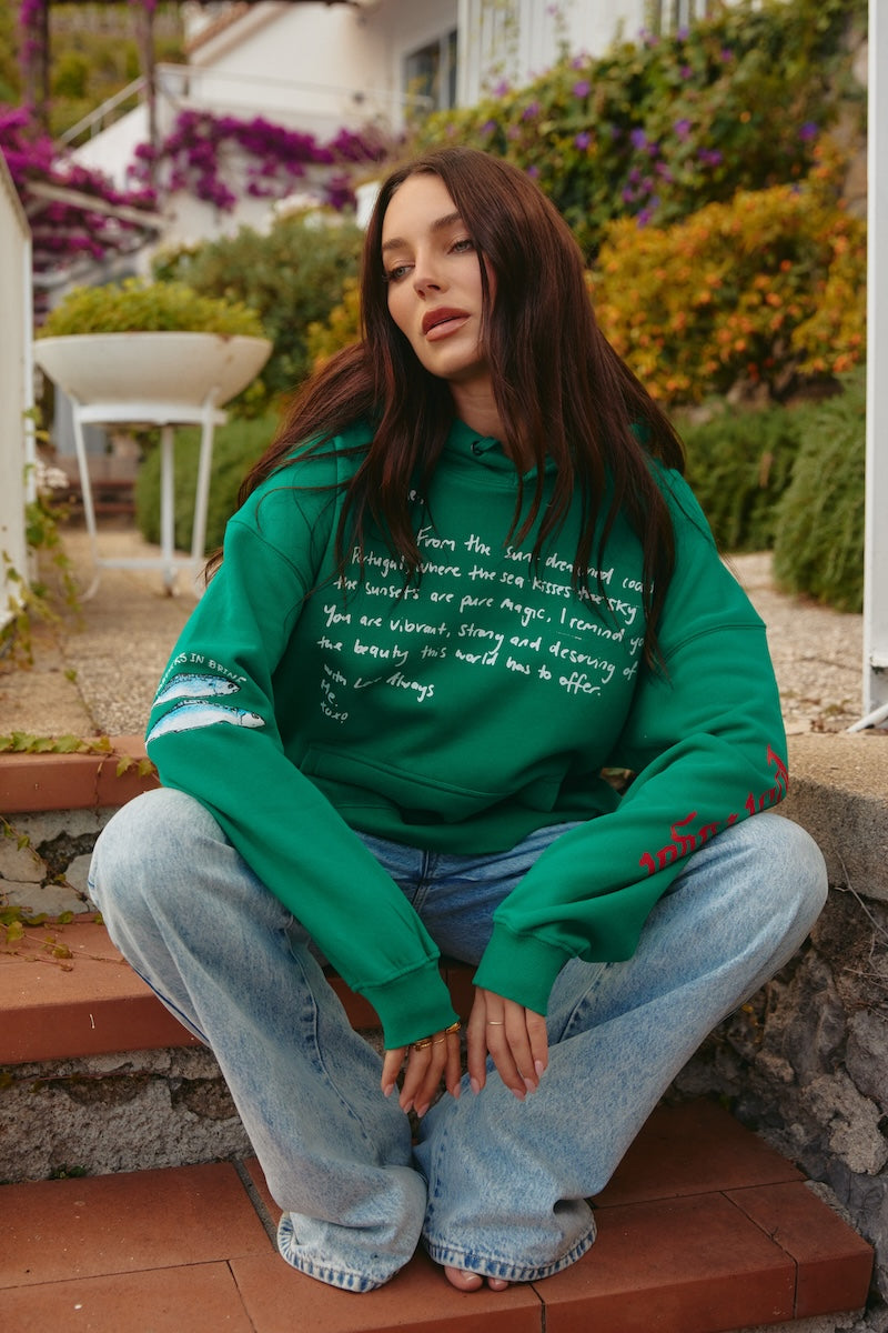The Love Notes Portugal Hoodie, Green
