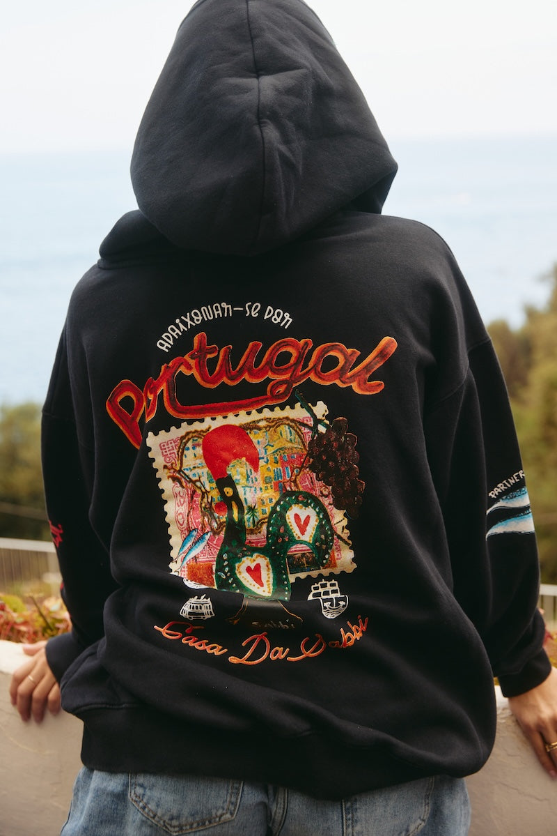The Love Notes Portugal Hoodie, Black