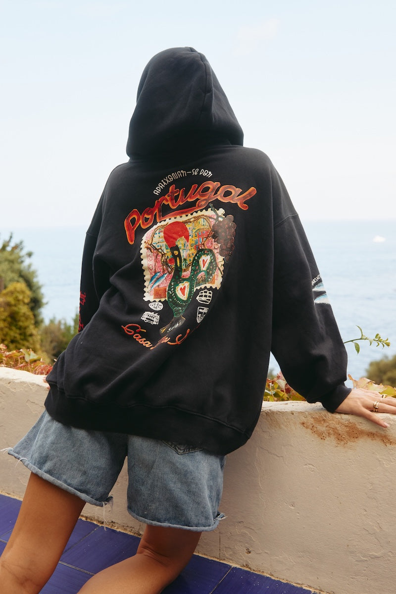 The Love Notes Portugal Hoodie, Black