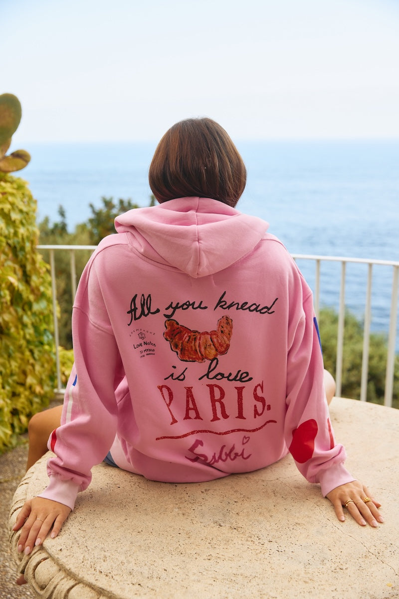 The Love Notes Paris Hoodie, Pink