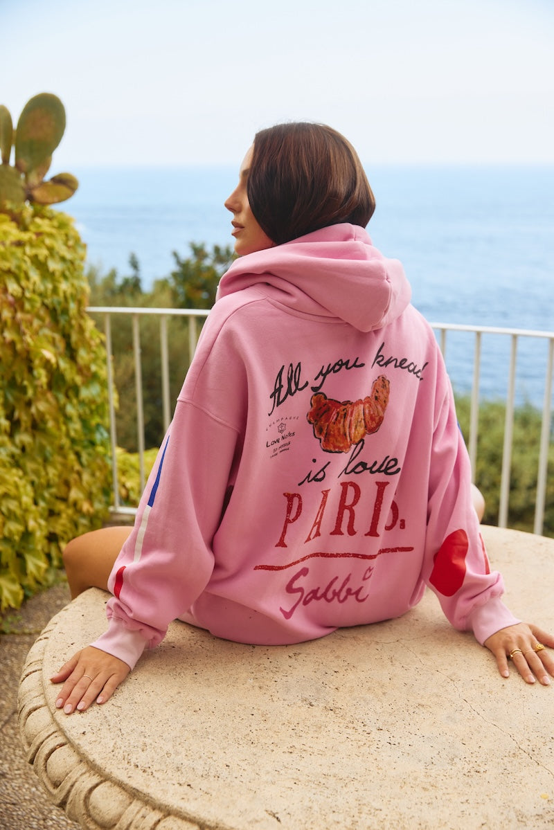 The Love Notes Paris Hoodie, Pink