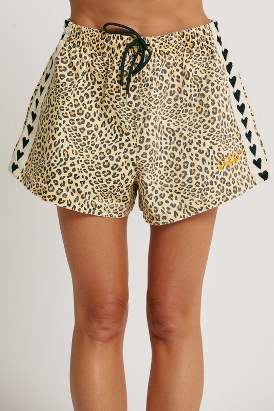 Leopard Drill Mini Shorts