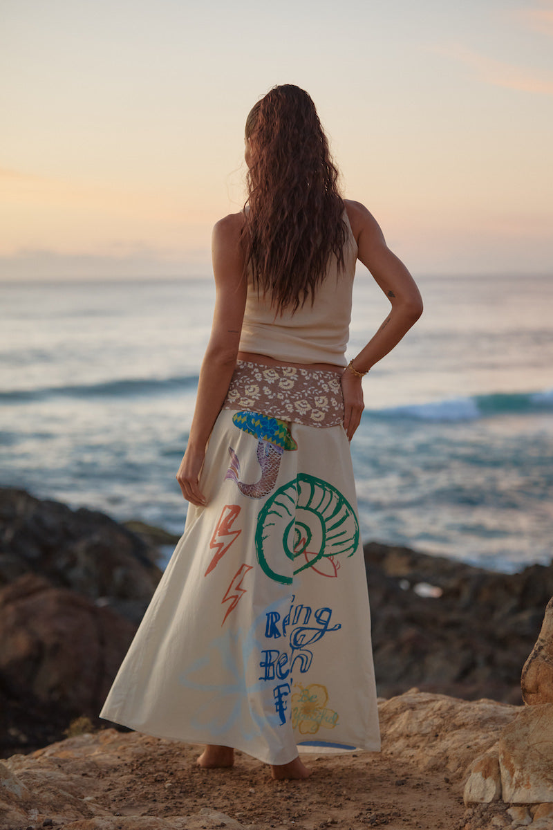 The Maxi Seas the Day Skirt, Cream